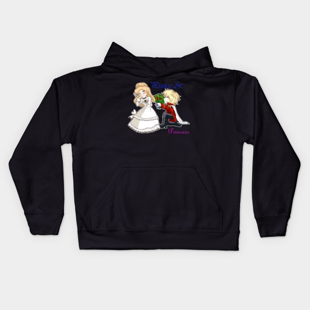 Prince and Princess 2 Kids Hoodie by Reenave